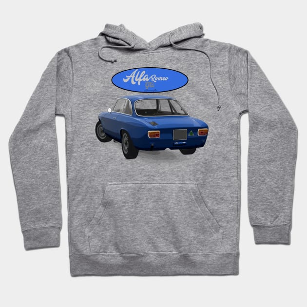 ALFA ROMEO GTA Blue Back Hoodie by PjesusArt